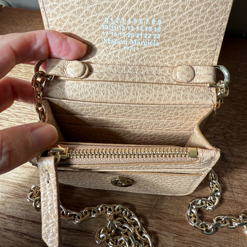 Maison Margiela 粉色鏈帶短夾 小廢包-12