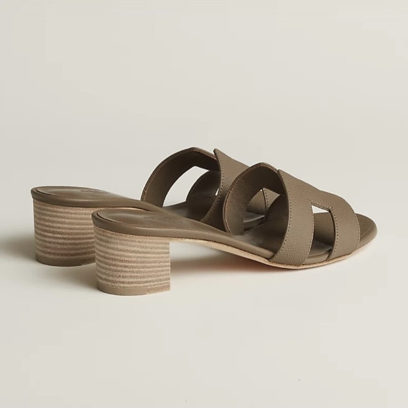 Hermès oasis 大象灰涼鞋-6