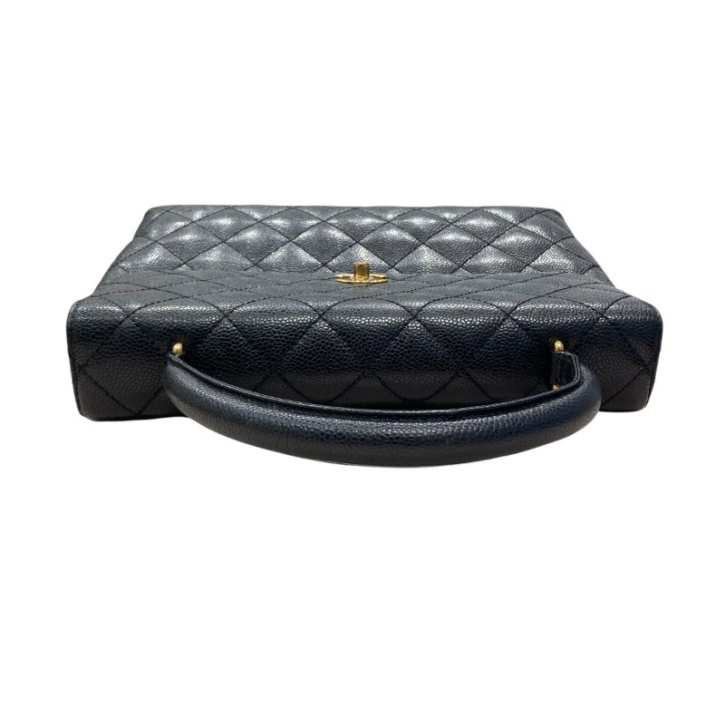 CHANEL 香奈兒 Kelly Handbag 荔枝牛皮 手提包 黑色-5