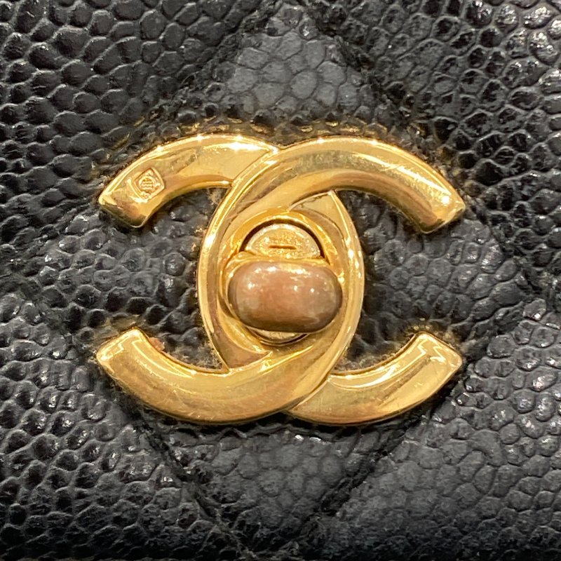 CHANEL 香奈兒 Kelly Handbag 荔枝牛皮 手提包 黑色-26