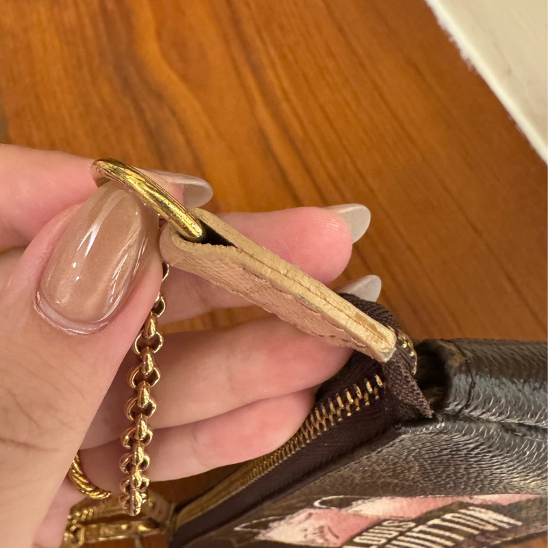 LV老花彩繪限定款手提小包/麻將包-7