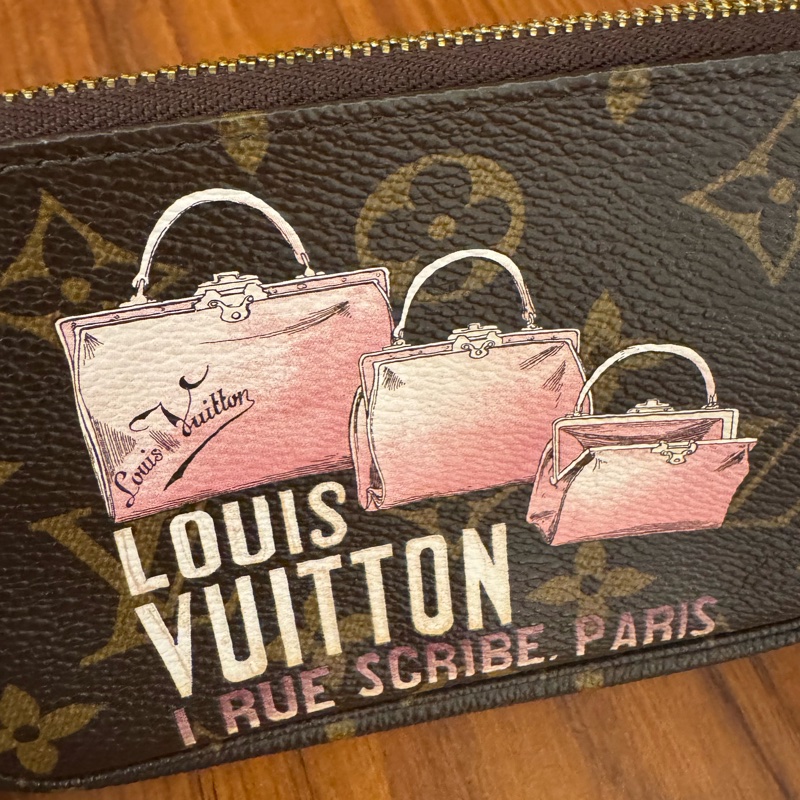 LV老花彩繪限定款手提小包/麻將包-40