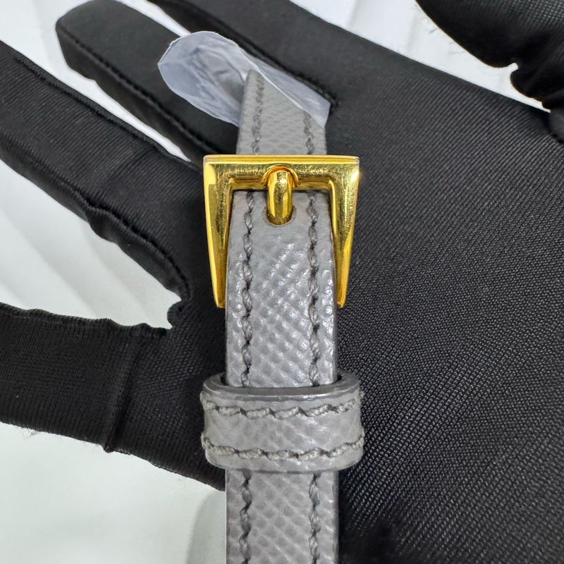 Prada / 普拉達 錫器灰配金棕手柄 經典Double-2