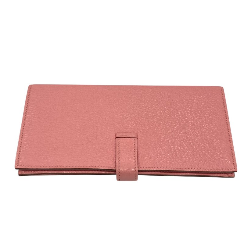 HERMES 愛馬仕 Béarn Soufflet 長夾 橘粉色-1