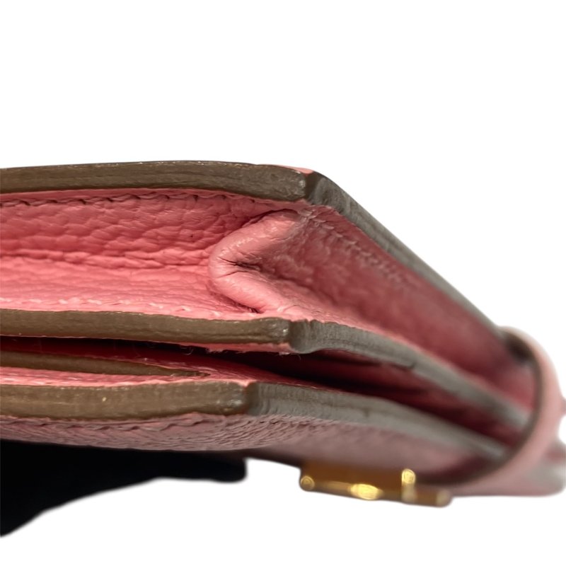 HERMES 愛馬仕 Béarn Soufflet 長夾 橘粉色-6