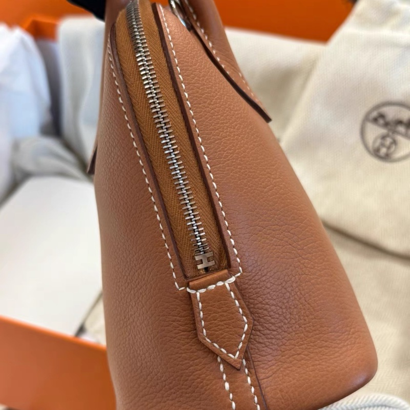 99新 Hermes 愛馬仕 Mini Bolide 保齡球包  金棕  W刻 附件：包裝盒 塵袋 24年票-3