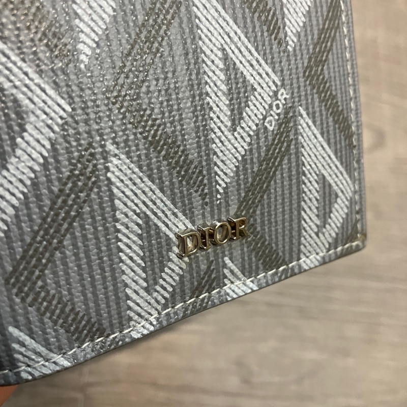 DIOR 迪奧 DIAMOND 鑽石 12卡 對折 兩折 卡包 卡夾 名片夾-7