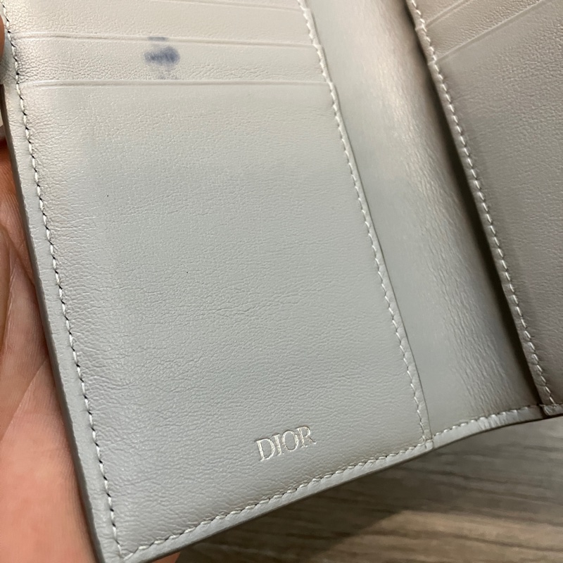 DIOR 迪奧 DIAMOND 鑽石 12卡 對折 兩折 卡包 卡夾 名片夾-8