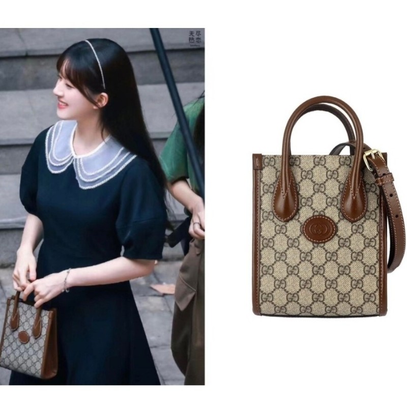 GUCCI 琴譜包/老花/焦糖配色-8