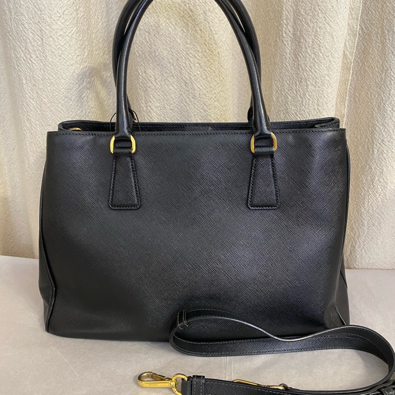 Prdaa普拉達黑金牛皮 殺手包 手提 單肩-1