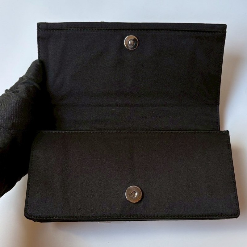 Prada 黒緞布裡大水鑽手拿晚宴包-17