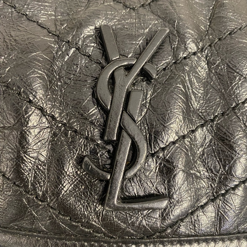 Saint Laurent 聖羅蘭 黑銀牛皮niki baby小號 單肩斜挎包-6
