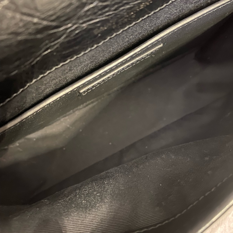 Saint Laurent 聖羅蘭 黑銀牛皮niki baby小號 單肩斜挎包-8