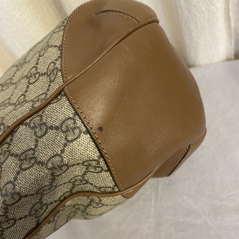 Gucci /古馳老花塗層大月亮單肩腋下包-5