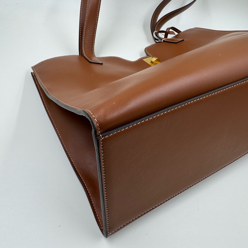 Celine/賽琳 Cabas 旋鎖閉合純色光滑小牛皮 托特包Tote-11