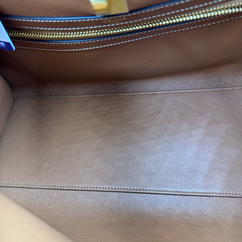 Celine/賽琳 Cabas 旋鎖閉合純色光滑小牛皮 托特包Tote-12