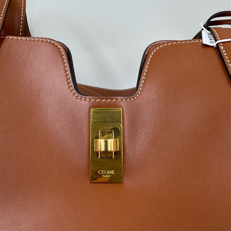 Celine/賽琳 Cabas 旋鎖閉合純色光滑小牛皮 托特包Tote-14