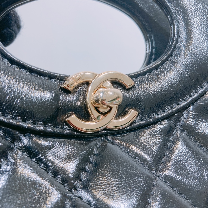 TW4444 CHANEL 香奈兒迷你31系列鍊帶包包31 MINI BAG BLACK CALFSKIN-7