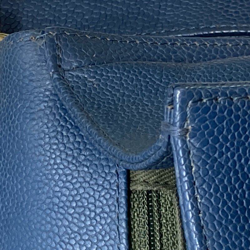 CHANEL 香奈兒 A92193 BOY28 魚子醬皮 鏈條單肩包 藍灰色-16