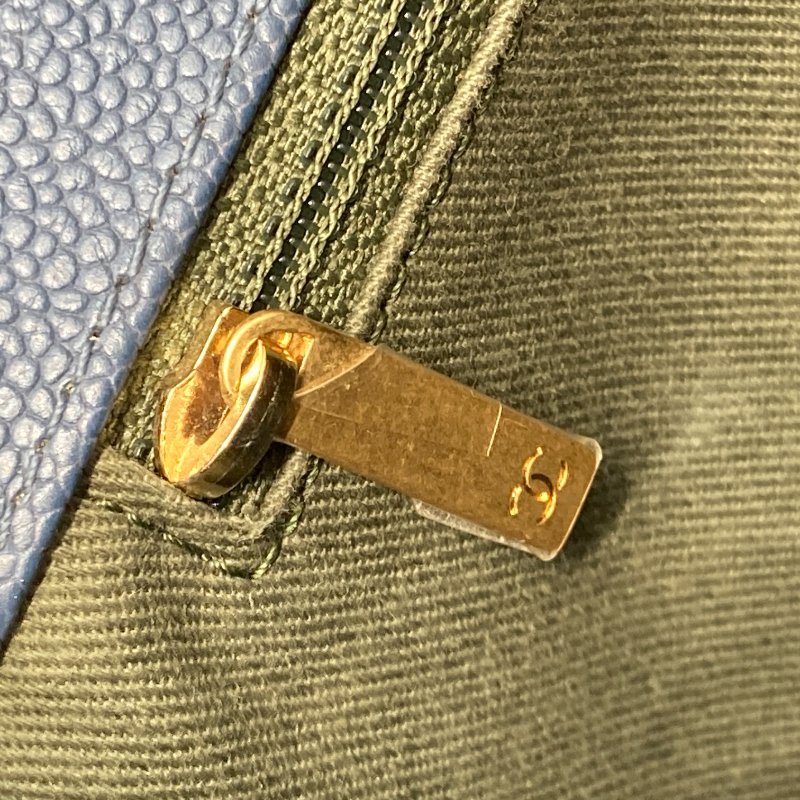 CHANEL 香奈兒 A92193 BOY28 魚子醬皮 鏈條單肩包 藍灰色-21