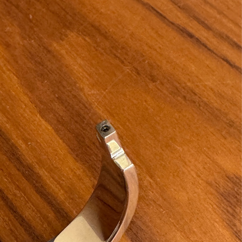 Hermes咖啡色銀H手環-24