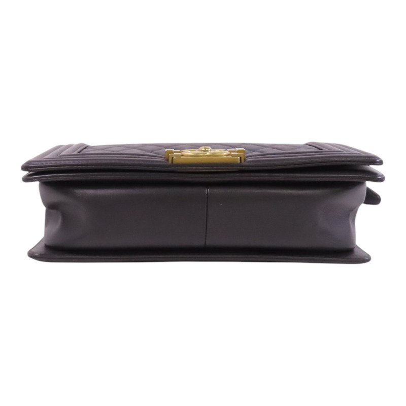 CHANEL 牛皮皮革Boy Chanel 25金扣鏈帶肩背袋-3