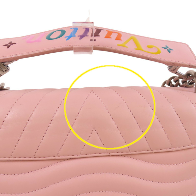 LOUIS VUITTON 牛皮皮革New Wave MM銀扣手挽肩背兩用袋-15