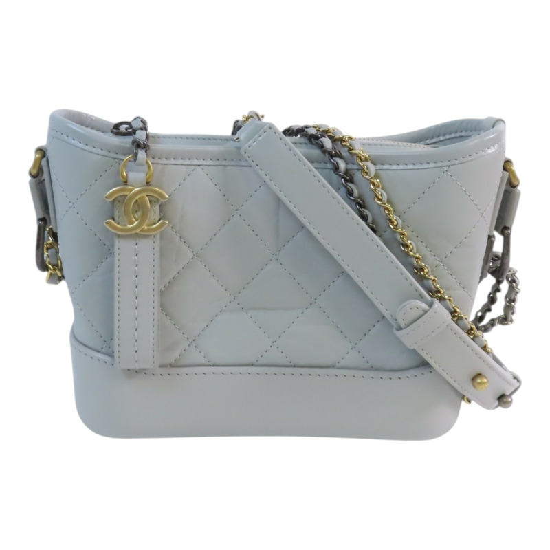 CHANEL 牛皮皮革Garbrillie Small金扣鏈帶肩背袋-0