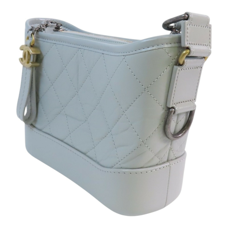 CHANEL 牛皮皮革Garbrillie Small金扣鏈帶肩背袋-2