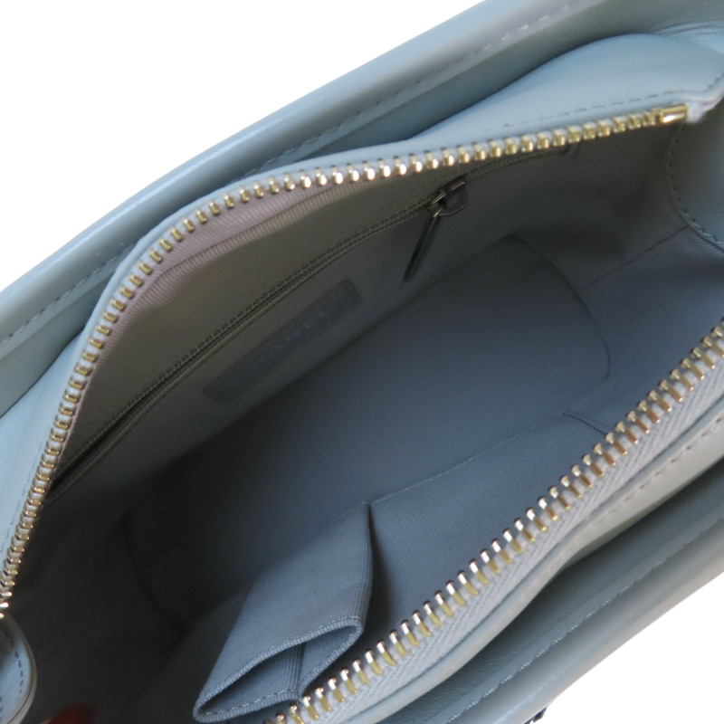 CHANEL 牛皮皮革Garbrillie Small金扣鏈帶肩背袋-4