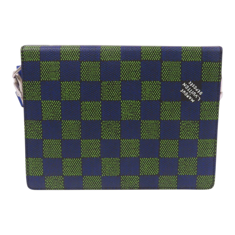 LOUIS VUITTON Damier Heritage Book Messenger銀扣肩背袋-1