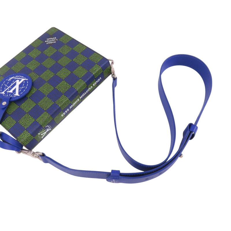 LOUIS VUITTON Damier Heritage Book Messenger銀扣肩背袋-6
