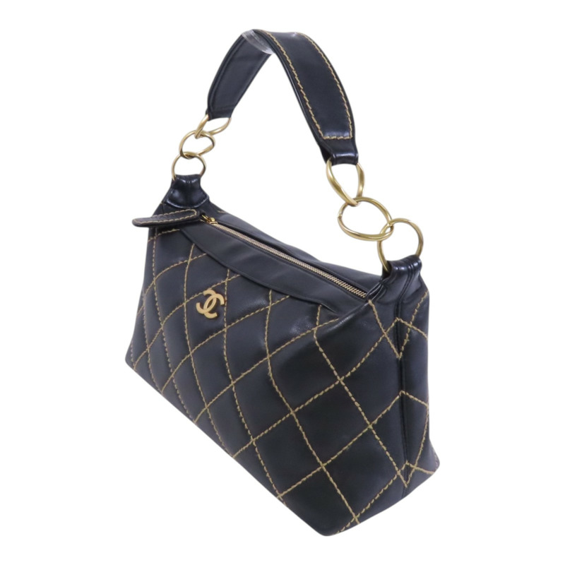 CHANEL 牛皮皮革Shoulder Bag金扣肩背袋-2