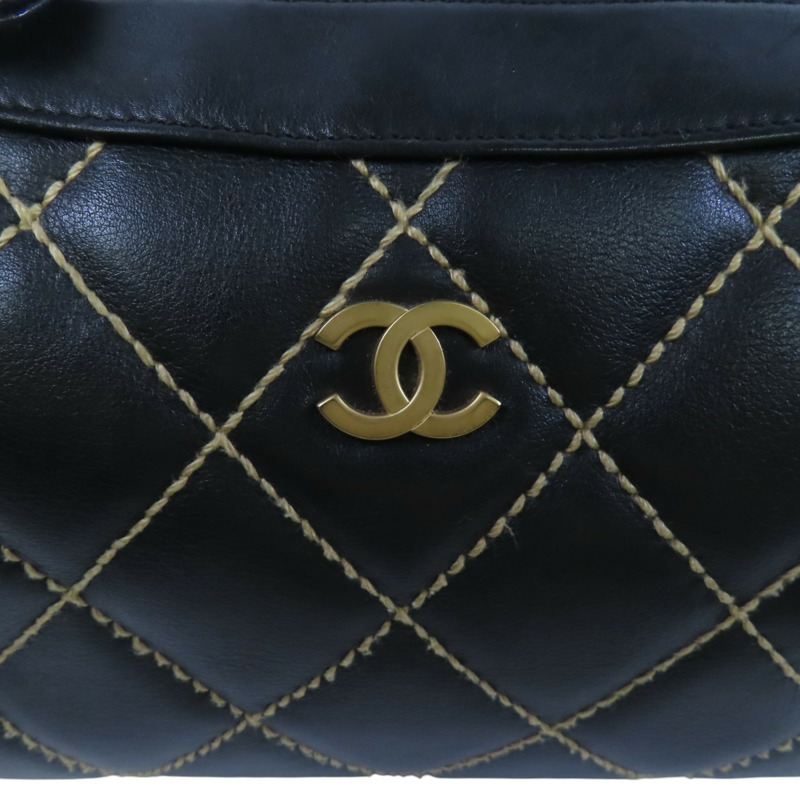 CHANEL 牛皮皮革Shoulder Bag金扣肩背袋-7