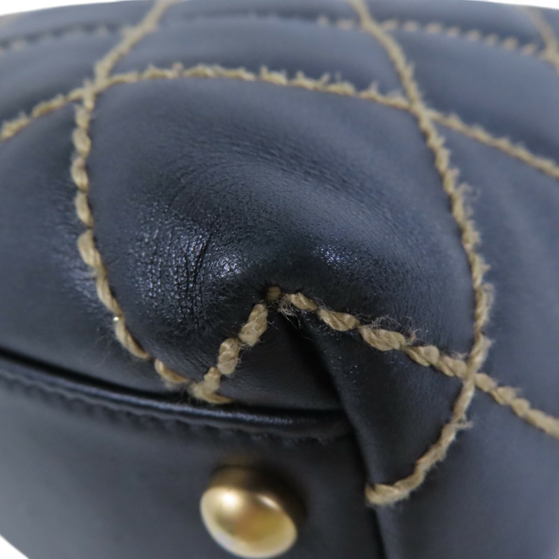 CHANEL 牛皮皮革Shoulder Bag金扣肩背袋-13