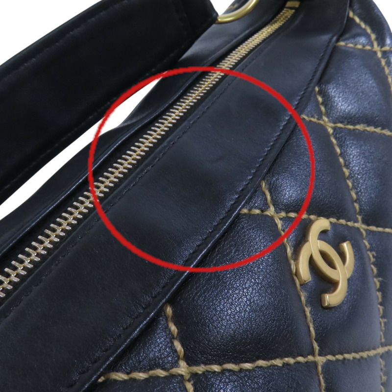 CHANEL 牛皮皮革Shoulder Bag金扣肩背袋-15