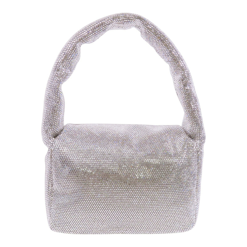 BALENCIAGA 水鑽Monaco Small Bag銀扣肩背袋-1