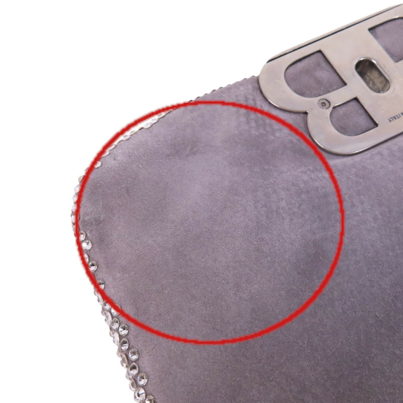 BALENCIAGA 水鑽Monaco Small Bag銀扣肩背袋-15