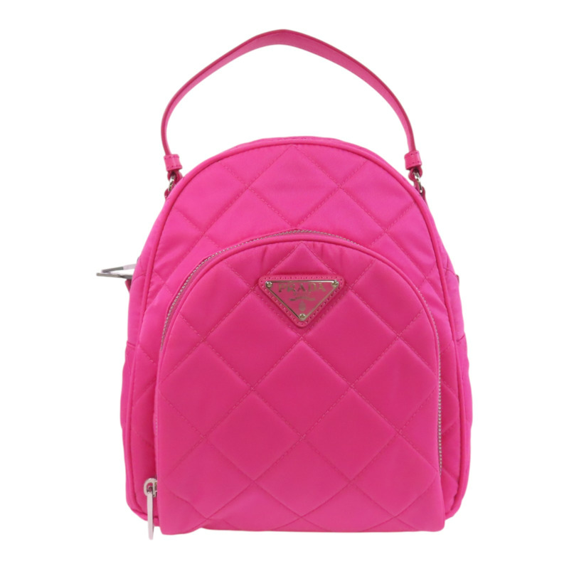 PRADA 尼龍Backpack銀扣背包-0