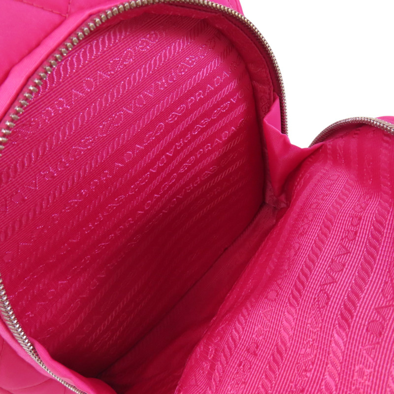 PRADA 尼龍Backpack銀扣背包-5