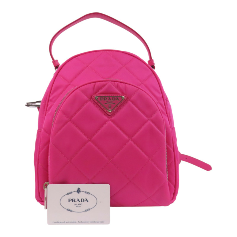 PRADA 尼龍Backpack銀扣背包-9