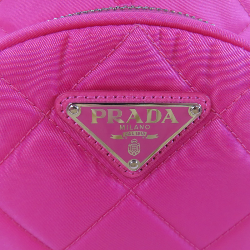 PRADA 尼龍Backpack銀扣背包-16