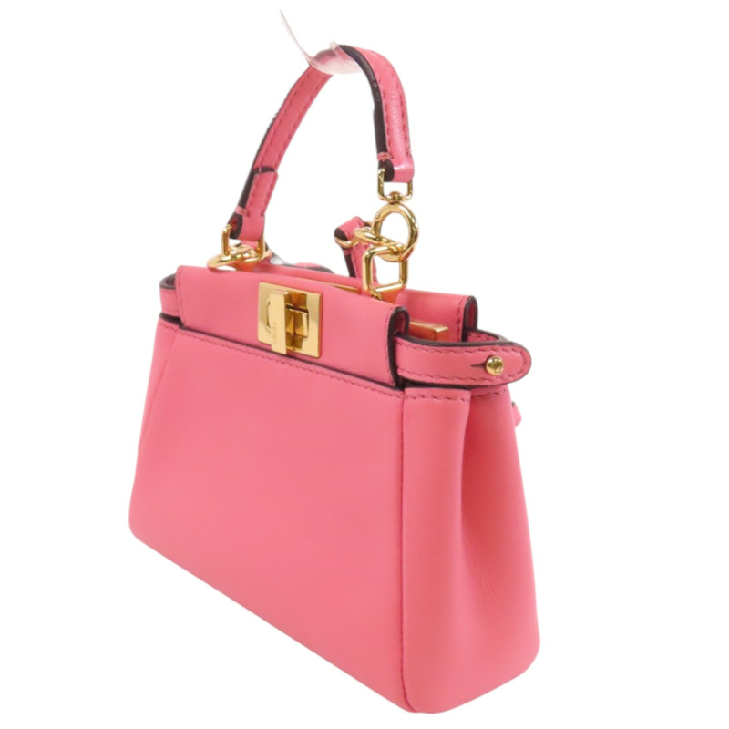 FENDI 牛皮皮革Micro Peekaboo金扣肩背袋-2