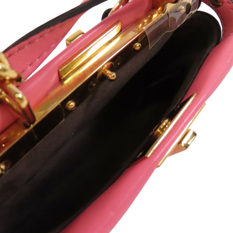 FENDI 牛皮皮革Micro Peekaboo金扣肩背袋-5