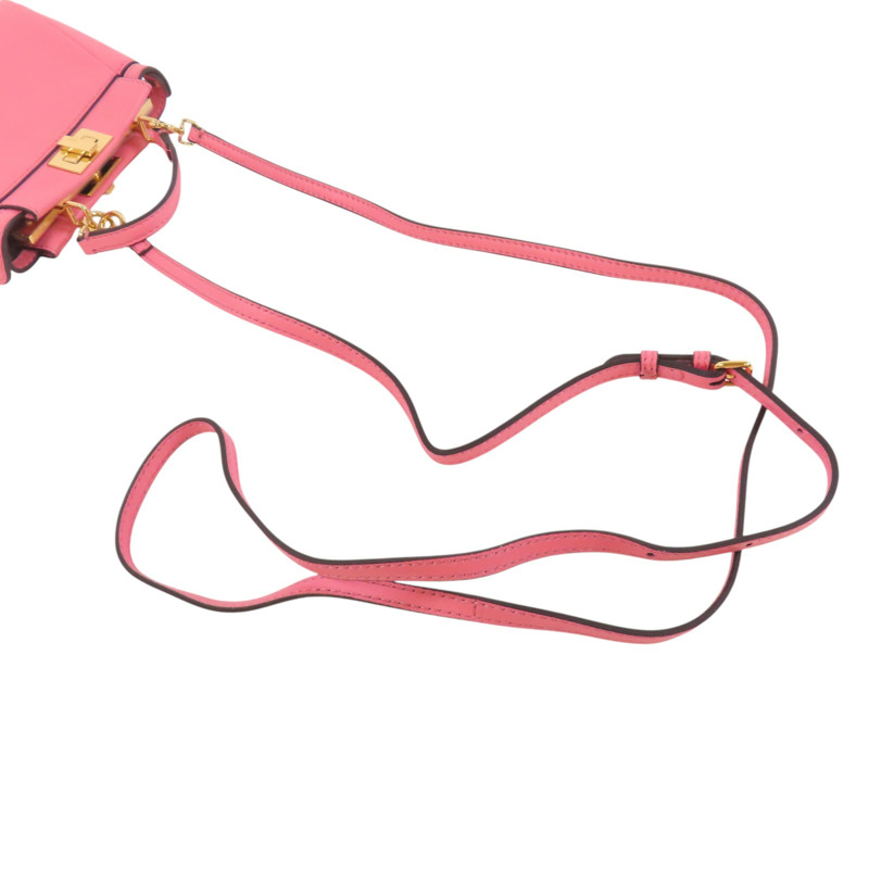 FENDI 牛皮皮革Micro Peekaboo金扣肩背袋-8