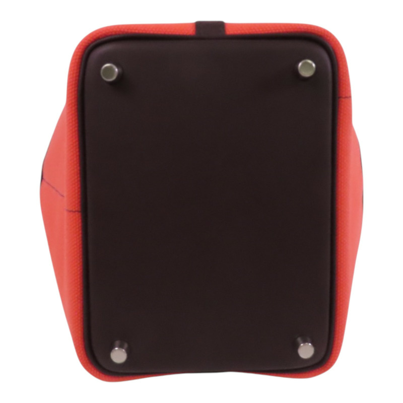 HERMES 帆布Picotin Cargo PM銀扣手挽袋-3