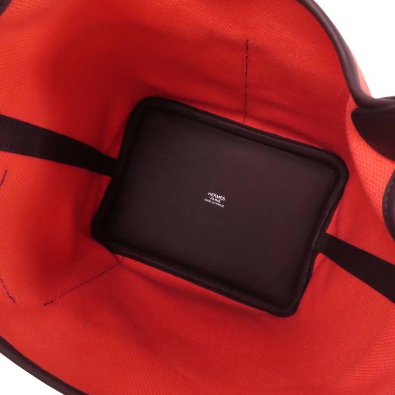 HERMES 帆布Picotin Cargo PM銀扣手挽袋-4