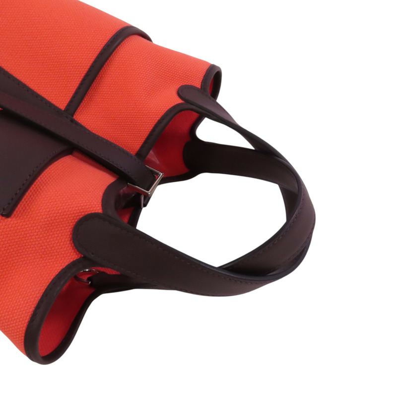 HERMES 帆布Picotin Cargo PM銀扣手挽袋-7