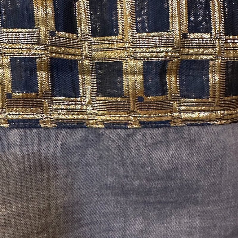 S Maxmara 上無袖袖 金格子 藍底 8成新-10