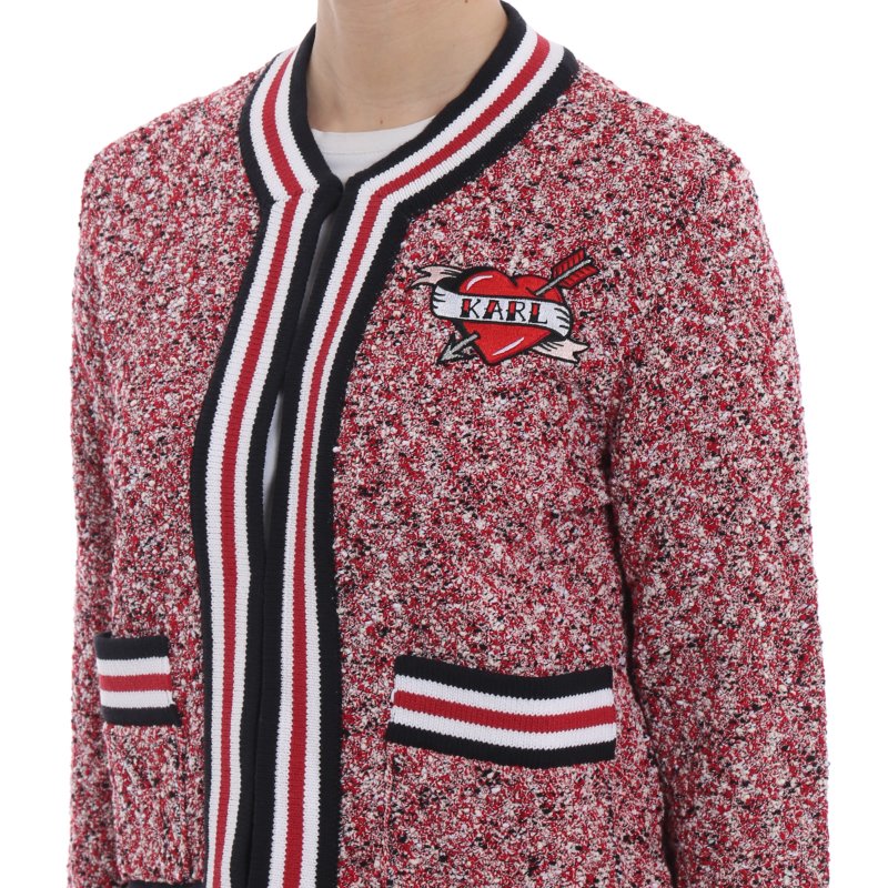 Karl Lagerfeld 小香風 紅針織外套 卡爾拉格斐 經典 限量絕版優惠 Size S-1